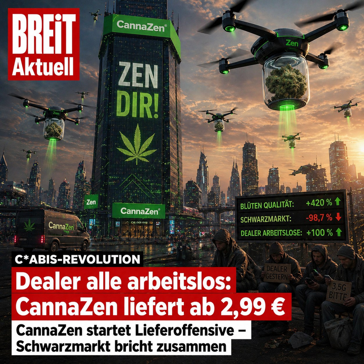 Erste legale Cannabis-Drohnenlieferung in Deutschland — Paket kam 3 Stunden zu früh