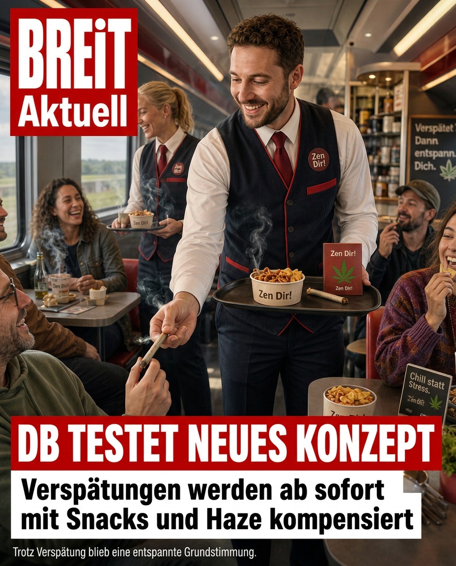 Deutsche Bahn führt Cannabis-Abteil ein — Züge pünktlicher als je zuvor