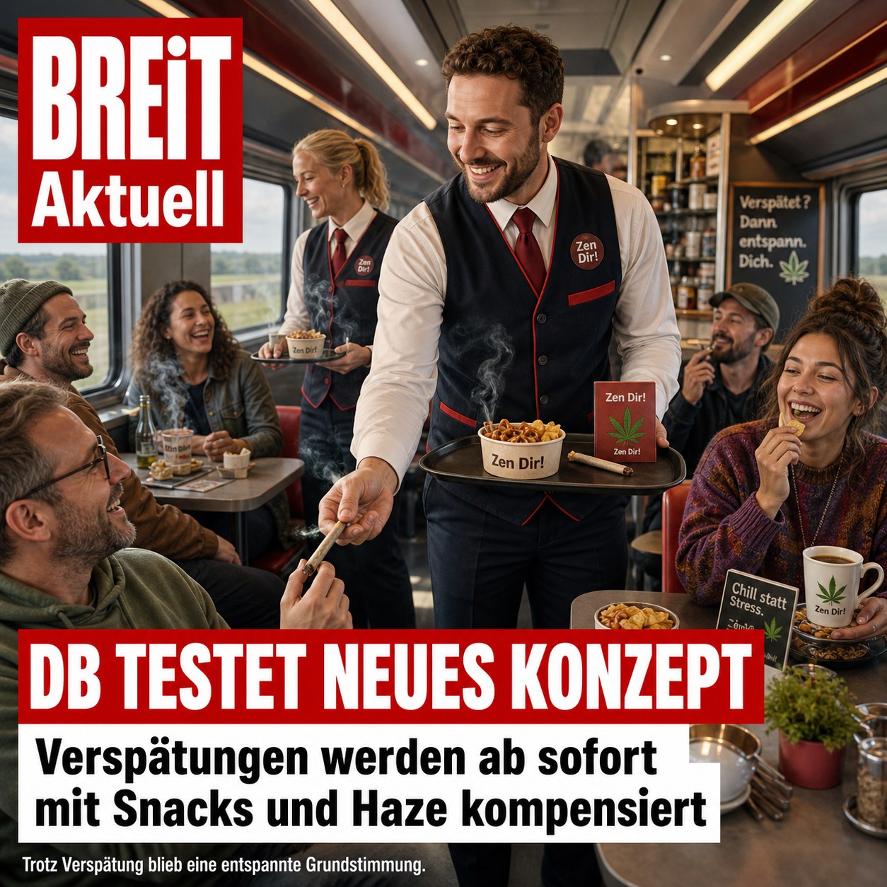 Deutsche Bahn führt Cannabis-Abteil ein — Züge pünktlicher als je zuvor