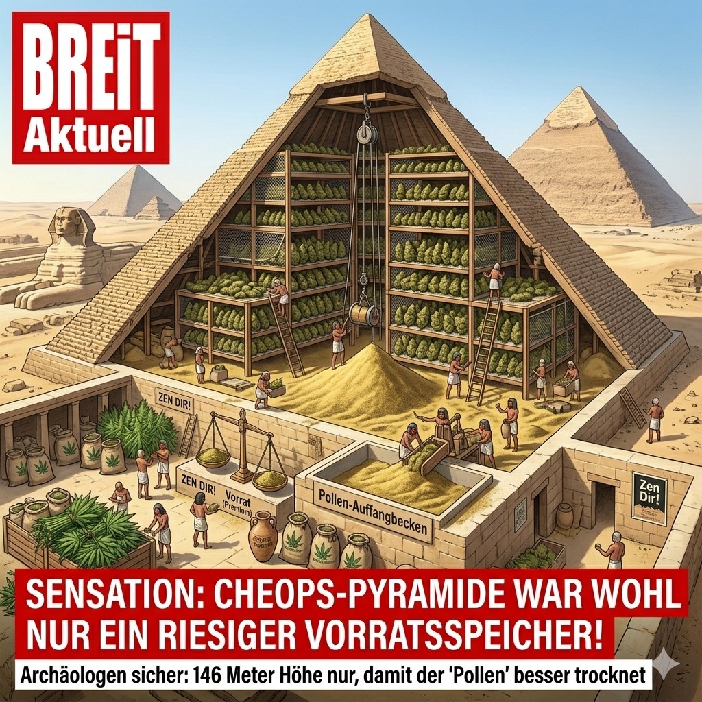 Neue Studie: Ägyptische Arbeiter bauten Pyramiden unter Einfluss von Hanf